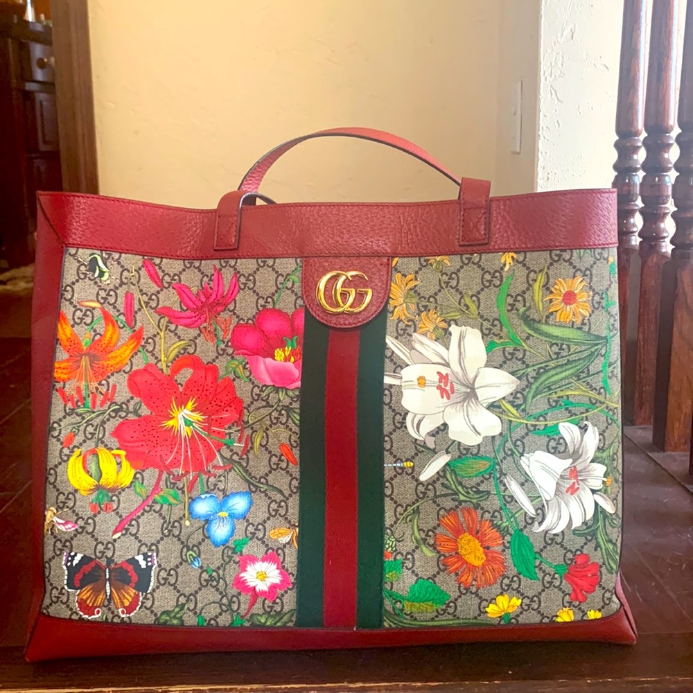 Gucci Ophidia Floral tote bag